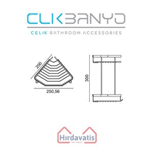 Erpa 304 Kapalı İkili 19x19cm Sabunluk Şampuanlık Ve Köşe Süngerlik