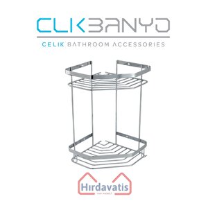 Erpa 304 Kapalı İkili 19x19cm Sabunluk Şampuanlık Ve Köşe Süngerlik