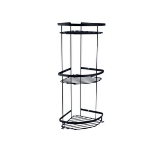 Üçlü Metal Zerrin 19x19 Sabunluk Şampuanlık Ve Köşe Süngerlik