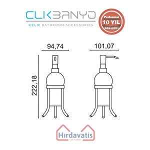 Paslanmaz Pirinç Dilek Set Üstü Sıvı Sabunluk