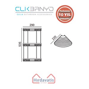 Paslanmaz Pirinç Destina Krom Üçlü 22x22cm Sabunluk Şampuanlık Ve Köşe Süngerlik Mat Siyah