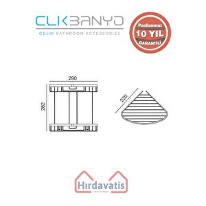 Paslanmaz Pirinç Zerrin İkili 22x22cm Sabunluk Şampuanlık Ve Köşe Süngerlik Mat Siyah