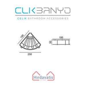 Zirve 304 Tekli 19x19cm Sabunluk Şampuanlık Ve Köşe Süngerlik