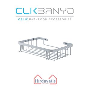 Tekli Metal Taci 23x15 Sabunluk Şampuanlık Ve Köşe Süngerlik