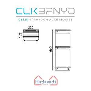 Üçlü Metal Taci 23x15x60 Sabunluk Şampuanlık Ve Köşe Süngerlik