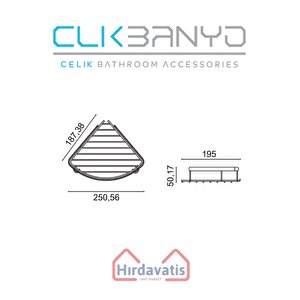Tekli Metal Zerrin 19x19 Sabunluk Şampuanlık Ve Köşe Süngerlik