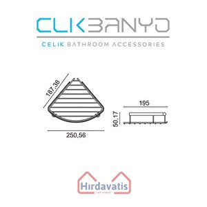 Tekli Metal Zerrin 19x19 Sabunluk Şampuanlık Ve Köşe Süngerlik