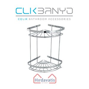 Zirve 304 İkili 19x19cm Sabunluk Şampuanlık Ve Köşe Süngerlik