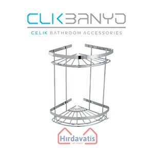 Zirve 304 İkili 19x19cm Sabunluk Şampuanlık Ve Köşe Süngerlik