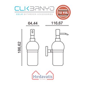 Paslanmaz Pirinç Dilek Montajlı Sıvı Sabunluk