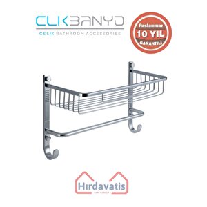 Paslanmaz Pirinç Tekli Havluluk Șampuanlık Sabunluk Ve Köşe Süngerlik