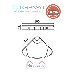 Paslanmaz Pirinç Karmina Camlı Oval Süngerlik Tekli 22x22cm Sabunluk Şampuanlık Ve Köşe Süngerlik