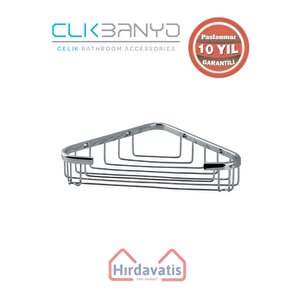 Paslanmaz Pirinç Efe Tekli 18x18cm Sabunluk Şampuanlık Ve Köşe Süngerlik