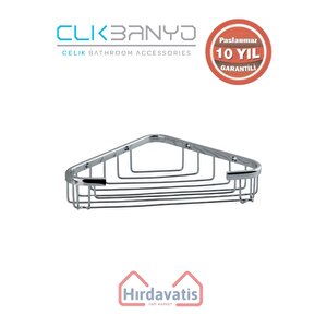 Paslanmaz Pirinç Efe Tekli 18x18cm Sabunluk Şampuanlık Ve Köşe Süngerlik