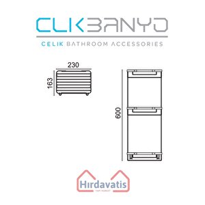Üçlü Metal Taci 23x15x60 Sabunluk Şampuanlık Ve Köşe Süngerlik