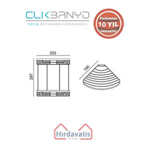 Paslanmaz Pirinç Destina Krom İkili 19x19cm Sabunluk Şampuanlık Ve Köşe Süngerlik