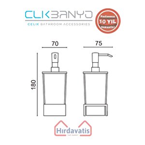 Paslanmaz Pirinç Kumru Set Üstü Sıvı Sabunluk