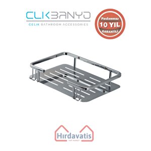 Paslanmaz Pirinç Lidya Tekli 15x22cm Sabunluk Şampuanlık Ve Köşe Süngerlik