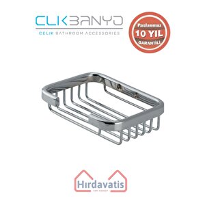 Paslanmaz Pirinç Kutup Kare Sabunluk 8x12cm Sabunluk Şampuanlık Ve Köşe Süngerlik