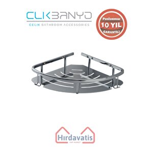 Paslanmaz Pirinç Marin Tekli 19x19cm Sabunluk Şampuanlık Ve Köşe Süngerlik
