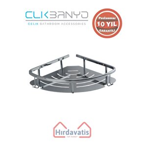 Paslanmaz Pirinç Marin Tekli 19x19cm Sabunluk Şampuanlık Ve Köşe Süngerlik