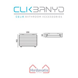 Tekli Metal Taci 23x15 Sabunluk Şampuanlık Ve Köşe Süngerlik