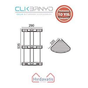 Paslanmaz Pirinç Zerrin Üçlü 22x22cm Sabunluk Şampuanlık Ve Köşe Süngerlik Altın Sarı Gold