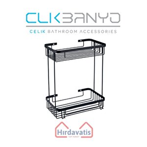 İkili Metal Taci 23x15x30 Sabunluk Şampuanlık Ve Köşe Süngerlik