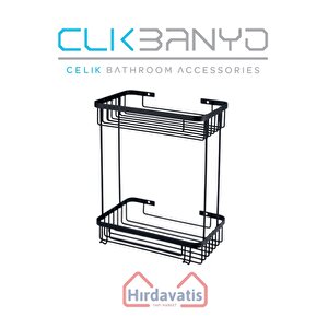 İkili Metal Taci 23x15x30 Sabunluk Şampuanlık Ve Köşe Süngerlik