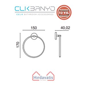 Paslanmaz Pirinç Karaca Yuvarlak Havluluk
