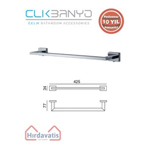 Paslanmaz Pirinç Kenzo Uzun Havluluk 40cm