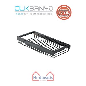Paslanmaz Pirinç Kumru Lama Șampuanlık Tekli 15x25 Mat Siyah