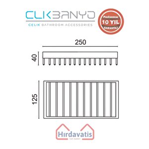 Paslanmaz Pirinç Kumru Lama Șampuanlık Tekli 15x25 Mat Siyah
