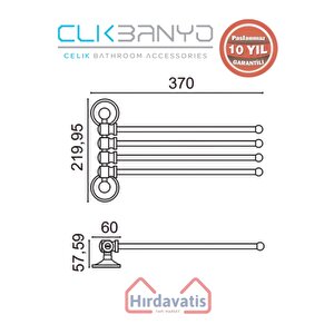 Paslanmaz Pirinç Bella Buse 4’lü Havluluk