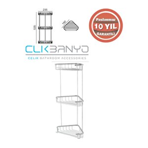 Eda Üçlü Köşe 18x18 Sabunluk Ve Şapuanlık