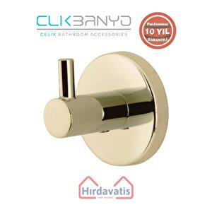 Paslanmaz Pirinç Flora Tekli Askılık Altın Sarı Gold