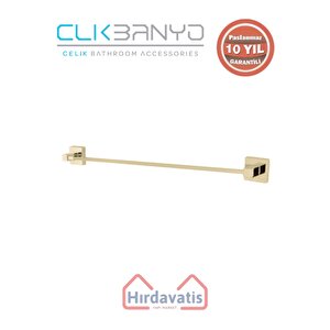 Paslanmaz Pirinç Tamay Uzun Havluluk  50cm Altın Sarı Gold