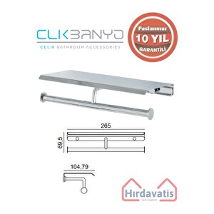 Paslanmaz Pirinç Vera 2’li Kapaklı Kağıtlık