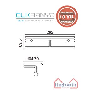 Paslanmaz Pirinç Vera 2’li Kapaklı Kağıtlık