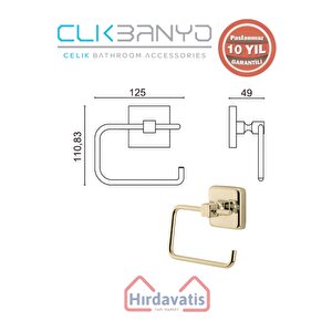 Paslanmaz Pirinç Kumru Açık Kağıtlık Altın Sarı Gold