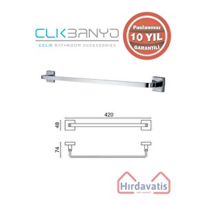Paslanmaz Pirinç Tamay Havluluk 40cm