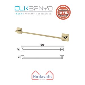 Paslanmaz Pirinç Vizyon Uzun Havluluk 60cm