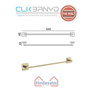 Paslanmaz Pirinç Vizyon Uzun Havluluk 60cm