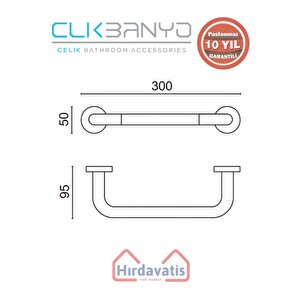 Paslanmaz Pirinç Dilek Uzun Havluluk 30cm