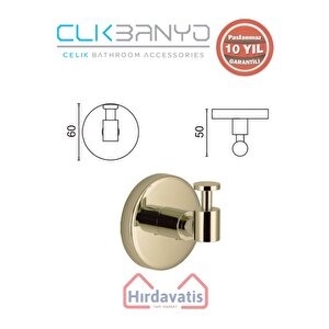 Paslanmaz Pirinç Flora Askılık Tekli Altın Sarı Gold