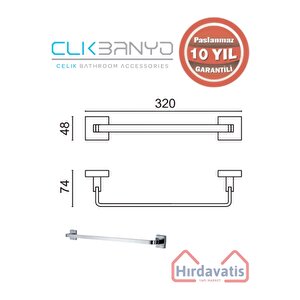 Paslanmaz Pirinç Tamay Havluluk 30cm