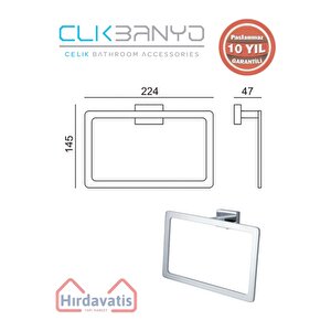 Paslanmaz Pirinç Kenzo Kare Havluluk