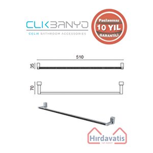 Paslanmaz Pirinç Swwor Uzun Havluluk 50cm
