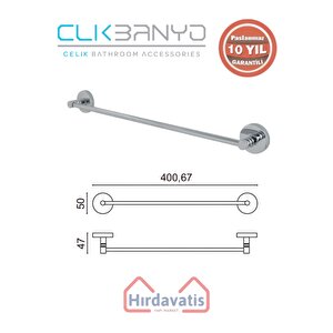 Paslanmaz Pirinç Dilek Uzun Havluluk 40cm
