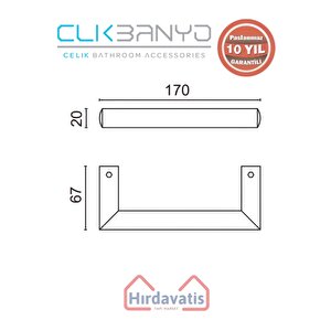 Paslanmaz Pirinç Flora Küvet Kolu Rozetsiz 17cm